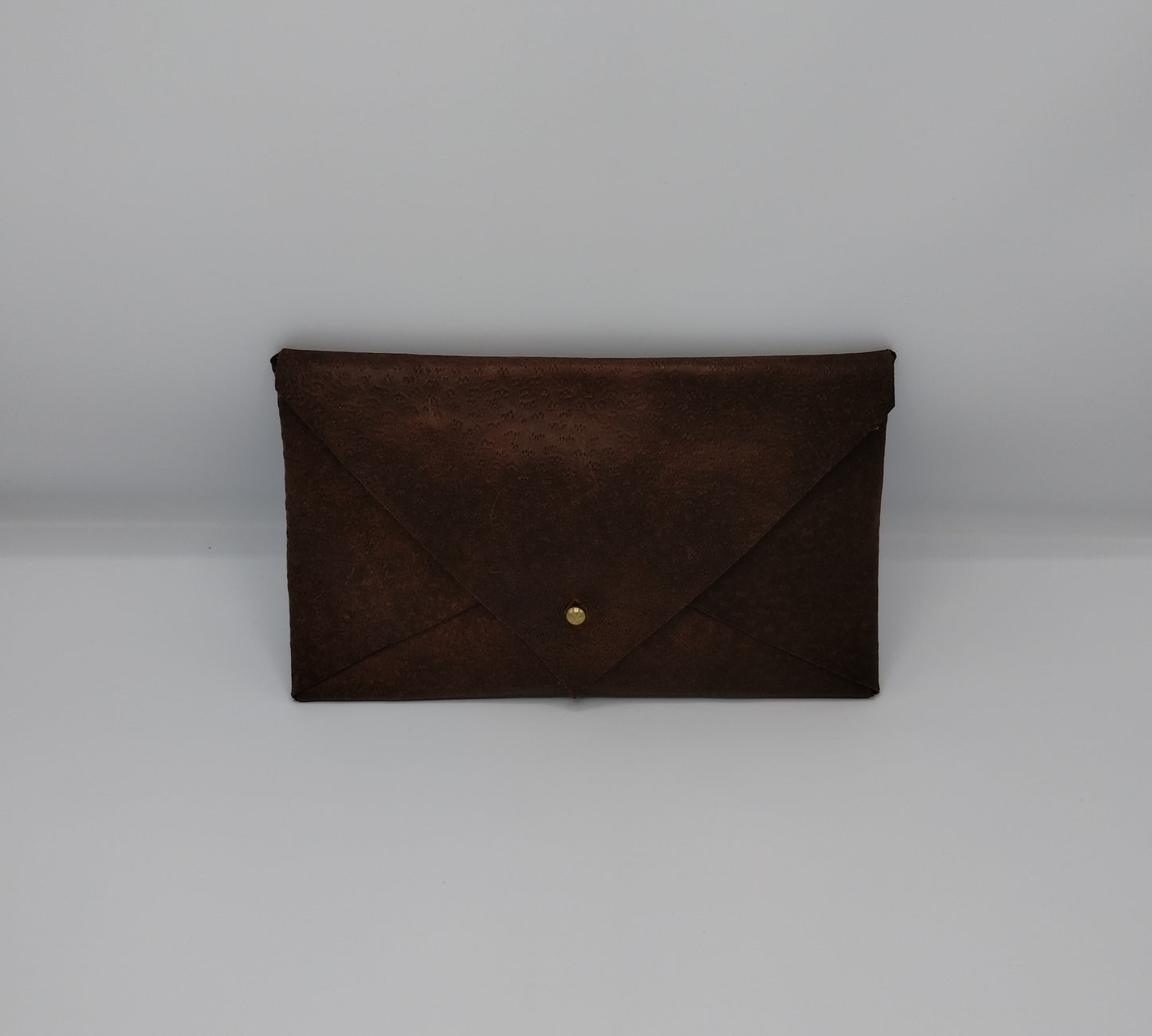 Rugged Envelope Leather Clutch