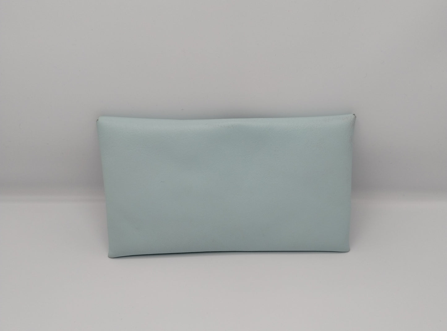 Baby Blue Rugged Leather Clutch