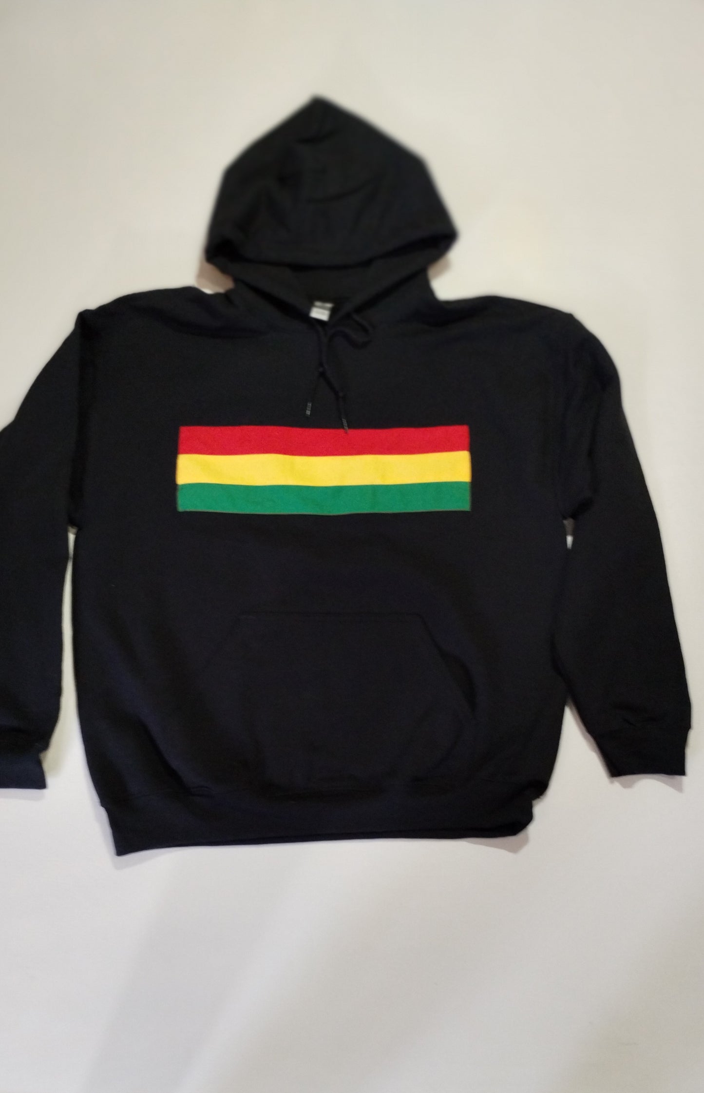 Black Hoodie with Green Yellow & Red M 102