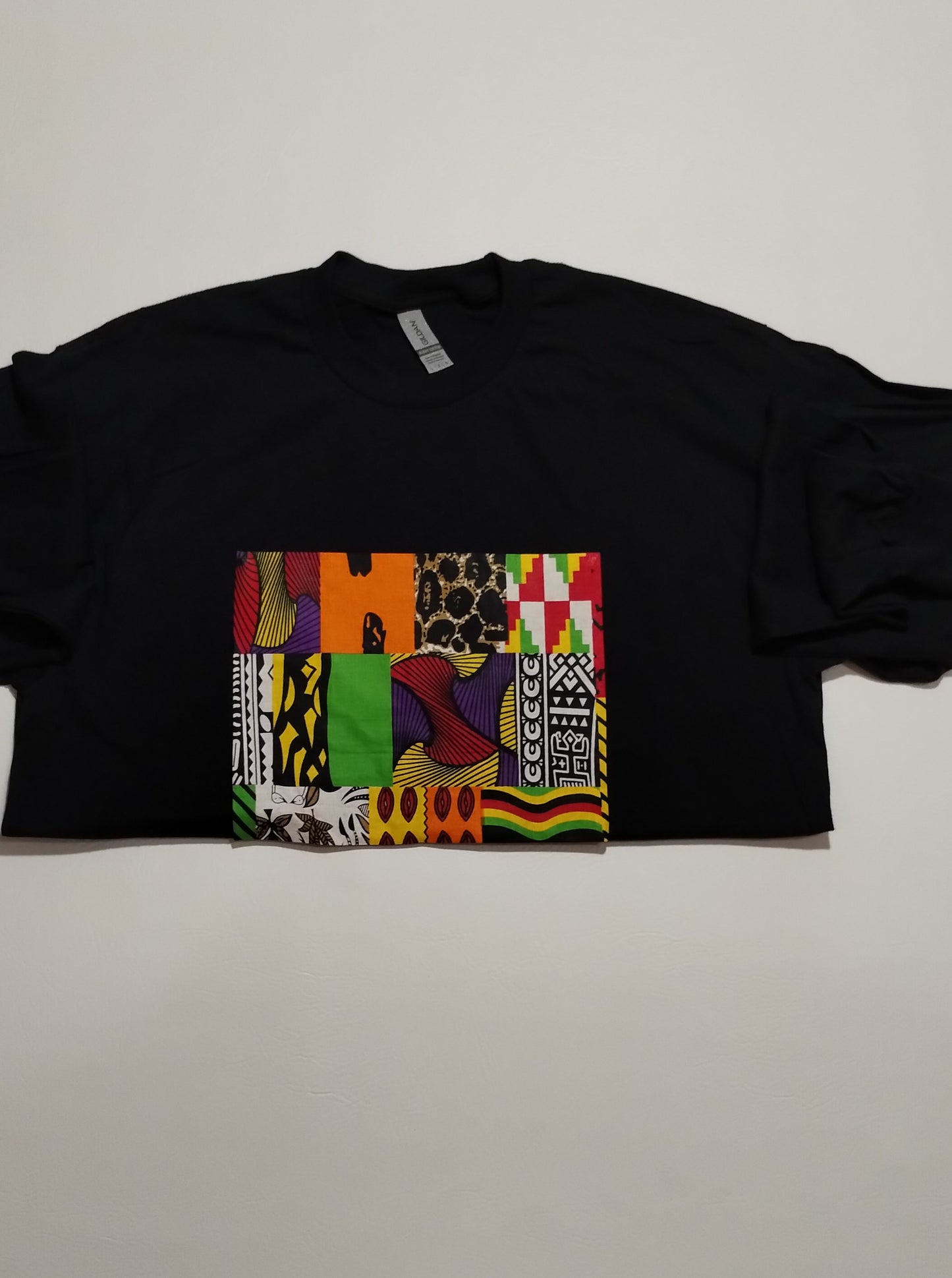 Black Long Sleeve Crew Neck Tees L 002
