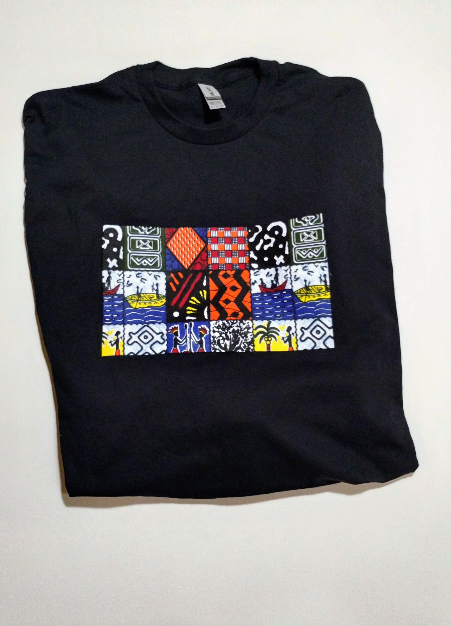 Black long Sleeve Crew Neck Tees L 003