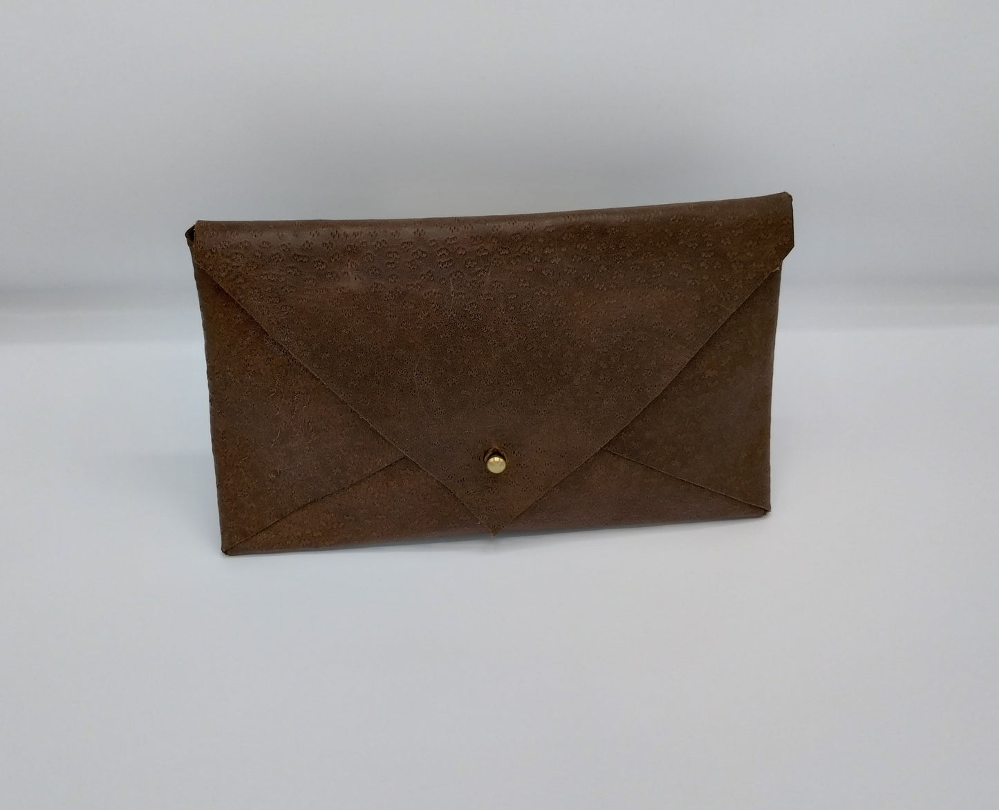 Rugged Envelope Leather Clutch