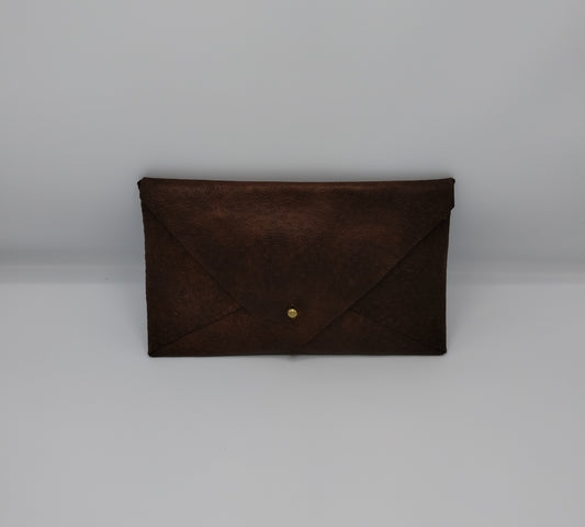 Brown Leather Clutch
