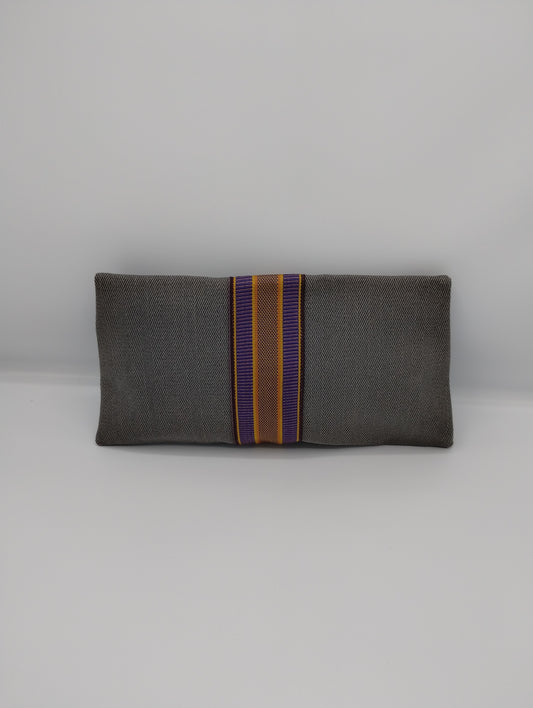 Grey folded Clutch